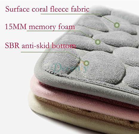 Cobblestone Bathroom Rugs Super Water Absorbent Bath Mat