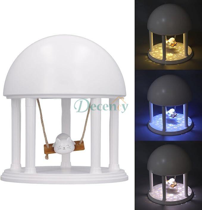 Cat Swing Night Light Lamp