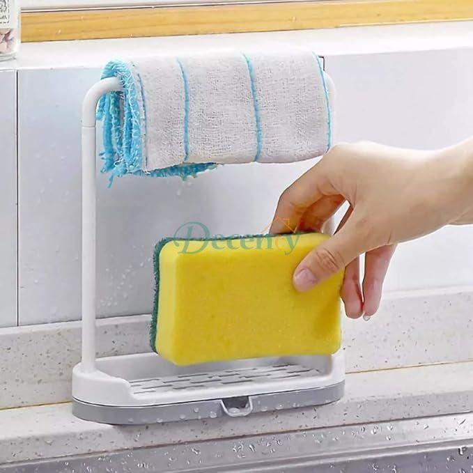 Kitchen Dishcloth Holder for Towel Rag Hanger Sink Sponge Holder