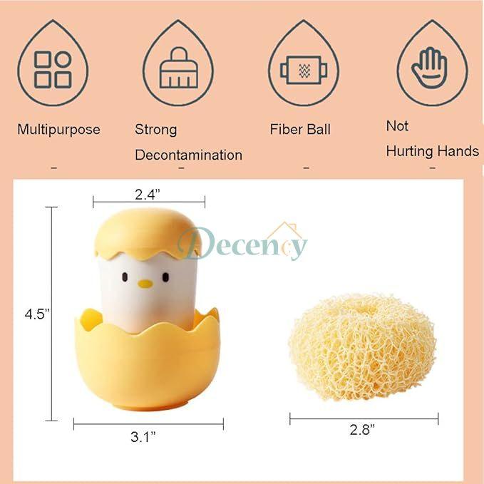 Multipurpose Cute Eggshell Chicken Cleaning Brush