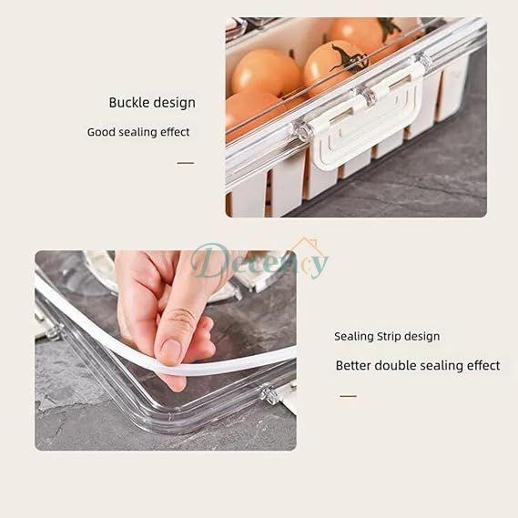 Refrigerator Storage Box with Lid and Handle