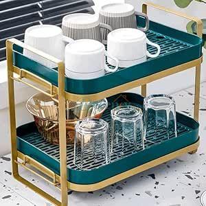 2 Tier Portable Large Capacity Coffee Cup Storage Rack