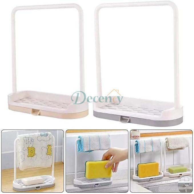 Kitchen Dishcloth Holder for Towel Rag Hanger Sink Sponge Holder