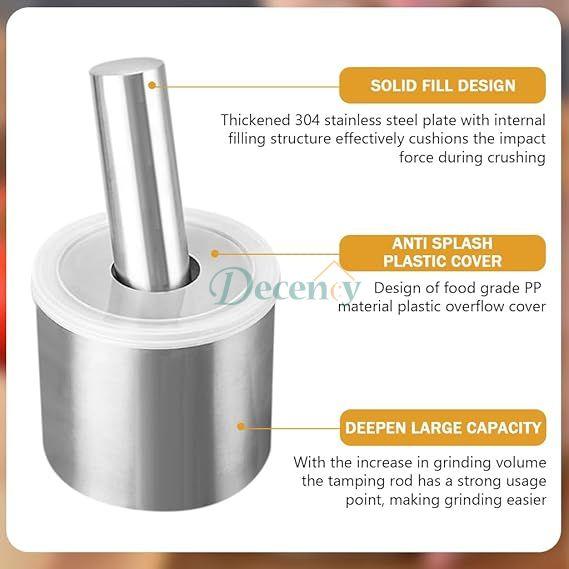 Stainless Steel Mortar and Pestle Kitchen Food Tools