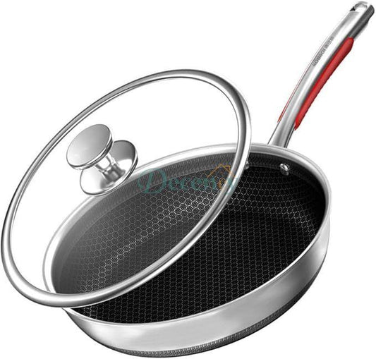 Stainless Steel Frying pan Skillet Frying pan with lid