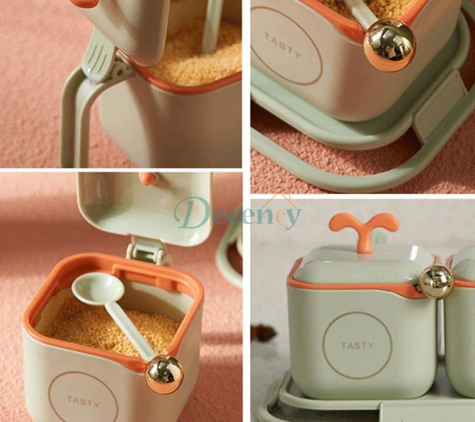 Grids Seasoning Spice Container Set Elegant & Functional Spice Storage Organizer