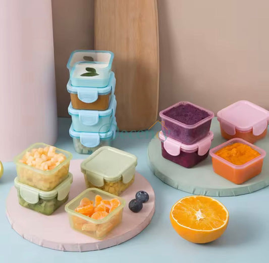 Pack Of 4 Mini Food Grade Sealed Fresh Box, Reusable Bento Lunch Box