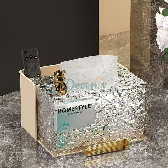Acrylic Water Texture Tissue Box holder