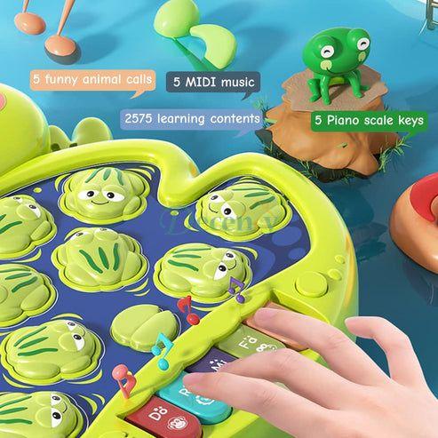 2 in 1 Musical Hammering & Pounding Frog Piano Toy