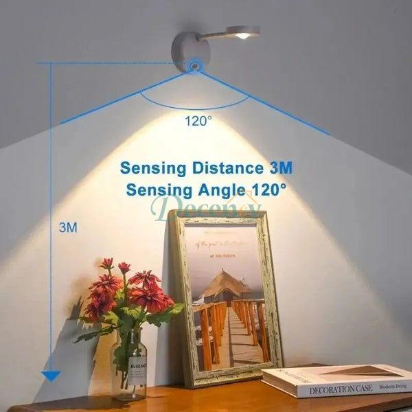 LED Motion Sensor Night Light Wireless USB Rechargeable