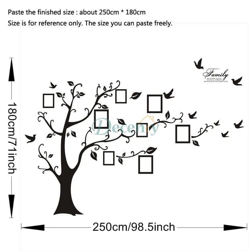 3D DIY Photo Tree PVC Wall Stickers