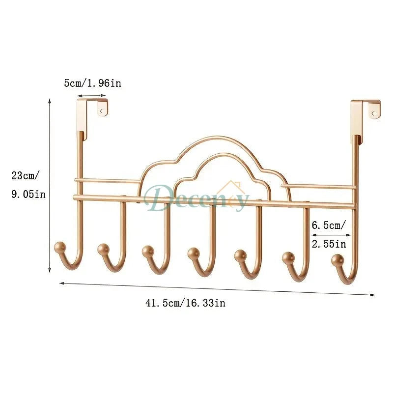 Wall-Mounted Gold Metal Clothes Hanger