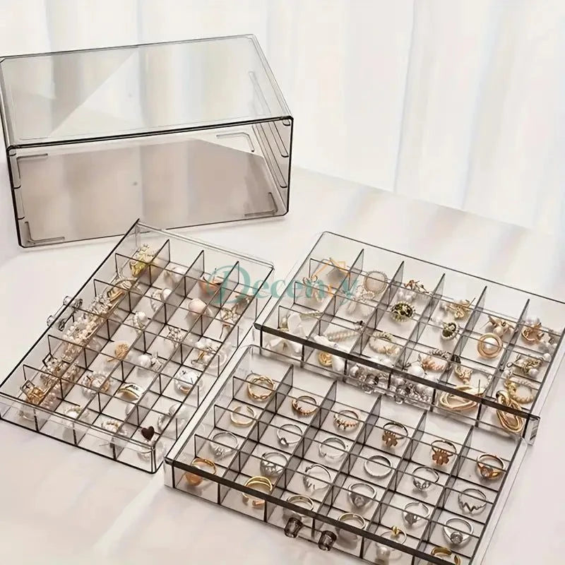 3-Tier 72-Compartment Acrylic Jewelry Organizer