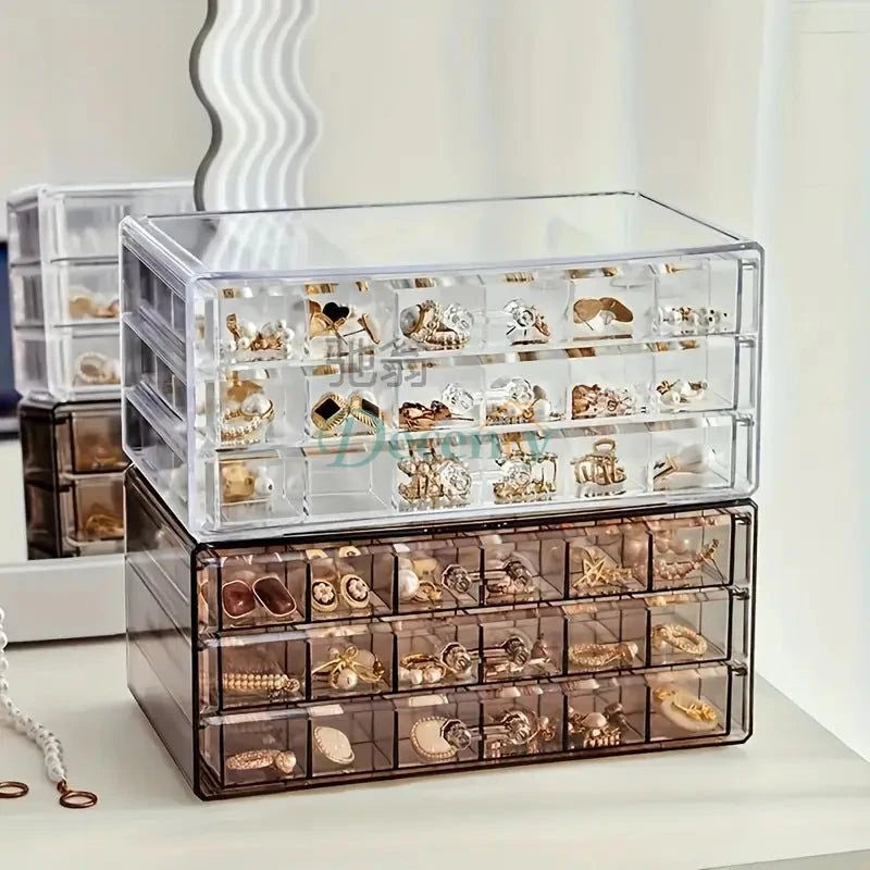 3-Tier 72-Compartment Acrylic Jewelry Organizer