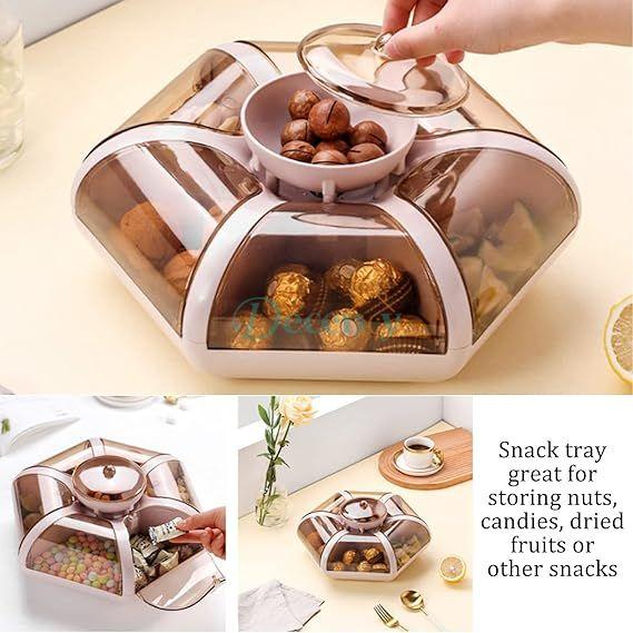 6 Portion Creative Lotus Fruit Plate Dry Fruit Tray
