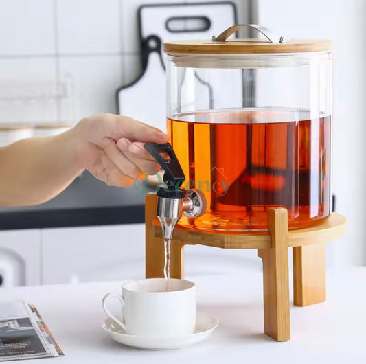 High Glass Water Container