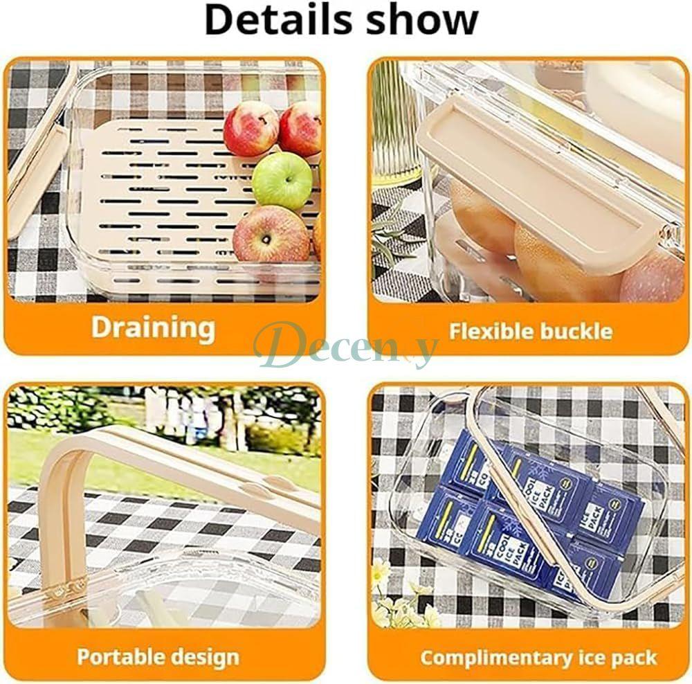 Refrigerator Storage Box With Draining Plate