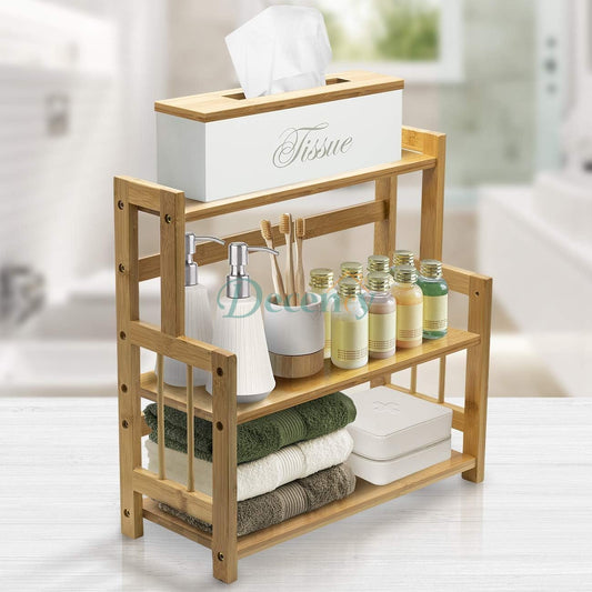 3-Tier Bamboo Spice Rack Organizer for Countertop