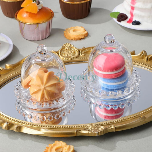 1 Pcs Luxury Decorative Crystal Dessert Display Plate – Stylish Serving Tray