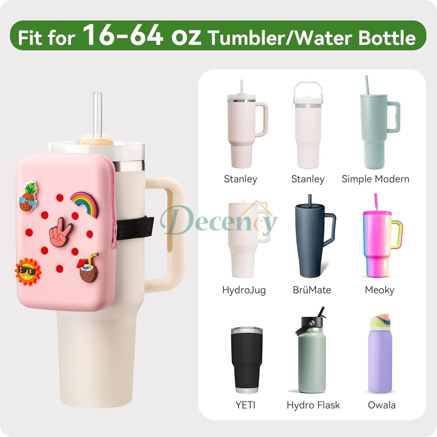 silicone Water Bottle Pouch for Stanley Quencher 40oz