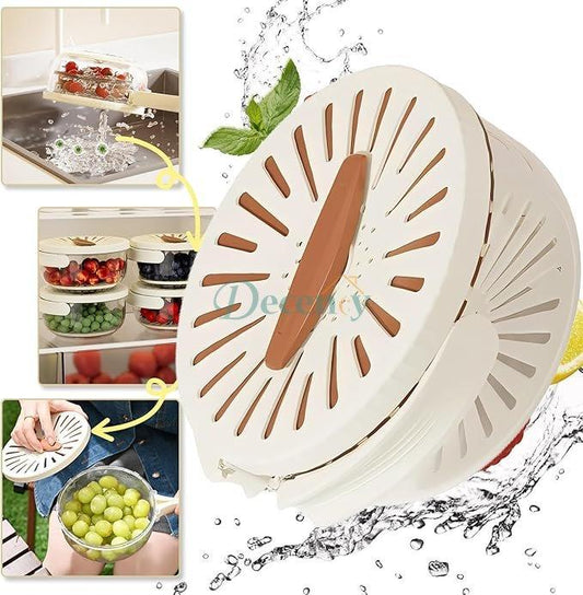 2 in 1 Multi-function Draining Basket with Lid