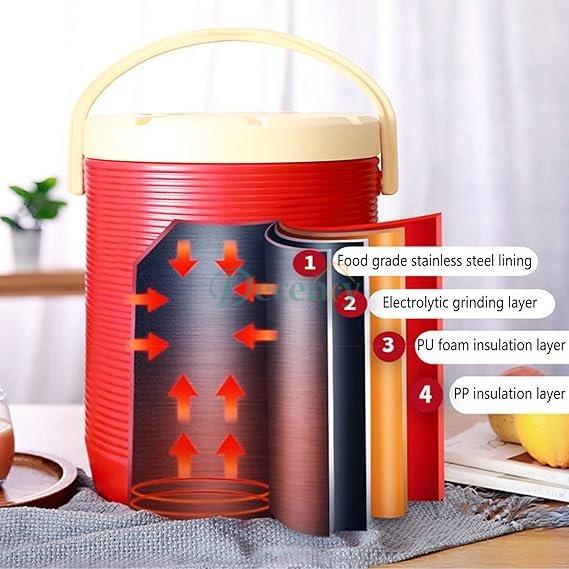 Stainless Steel Insulated Barrel Cooler - Hot and Cold Bucket