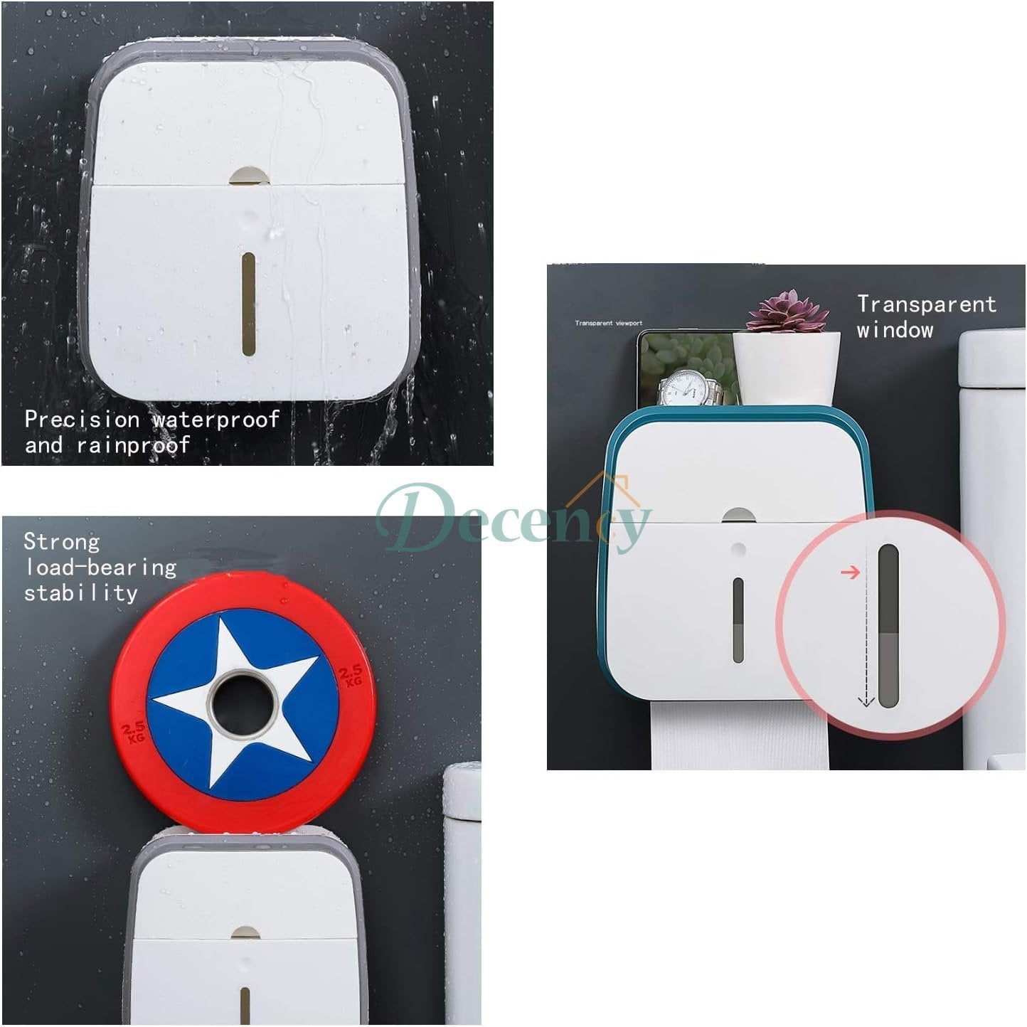 Double Layer Tissue Holder, Toilet Paper Box