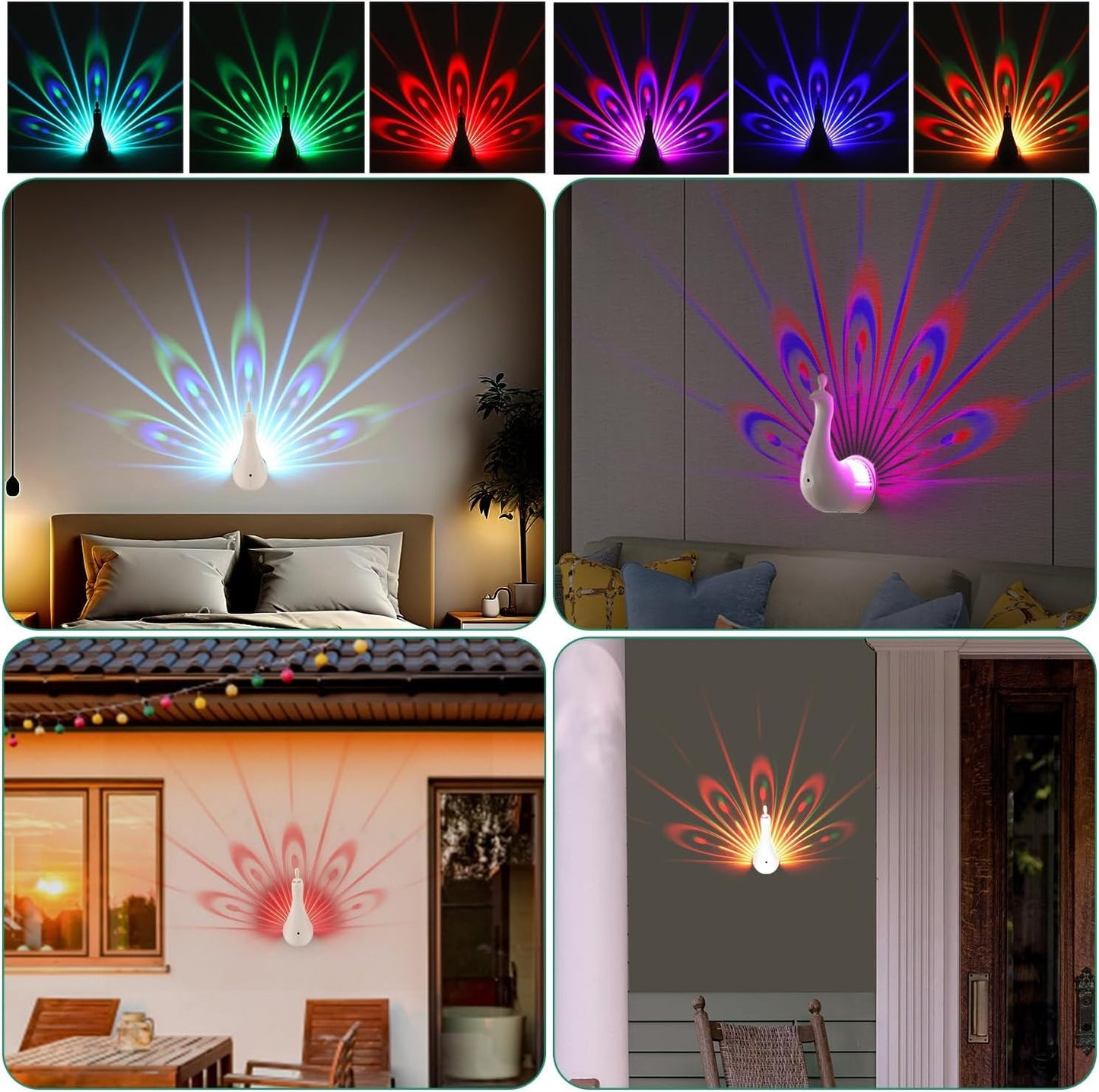 Twinkle Peacock Night Sky Projection Lamp
