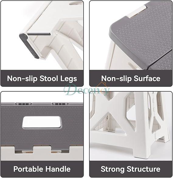 Non-Slip Folding Step Stools with Handle