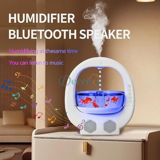 Anti Gravity Fish Aquarium Humidifier With Bluetooth Speaker