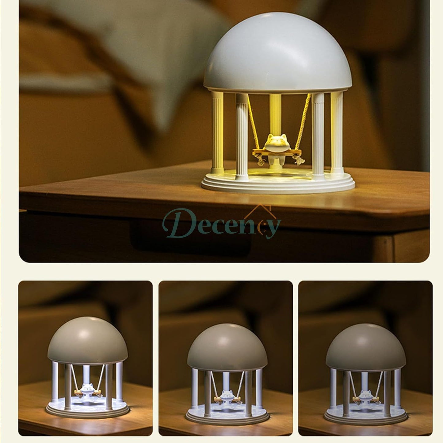Cat Swing Night Light Lamp