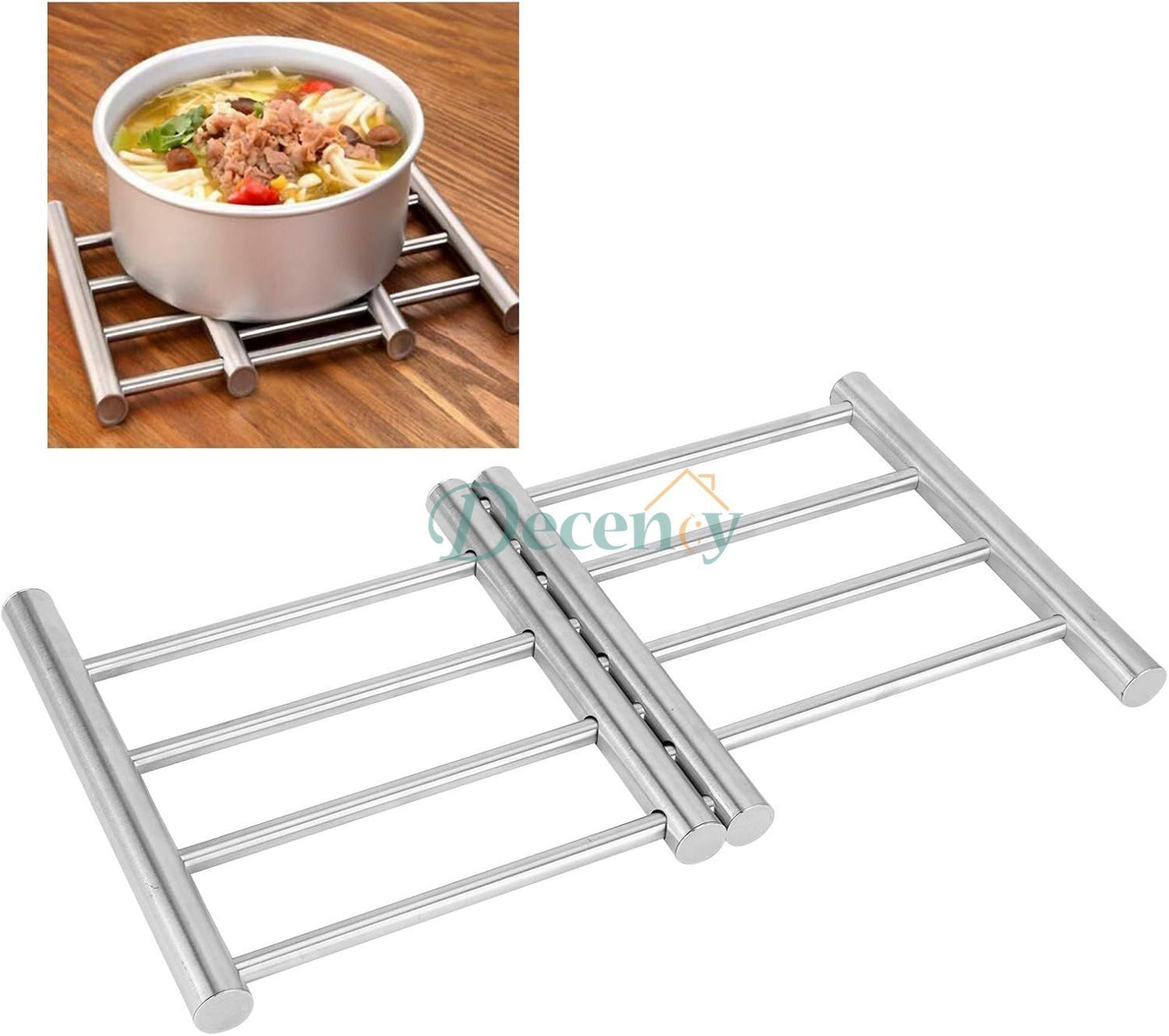 Expandable Hot Pot Rack Stainless Steel Pot Mat