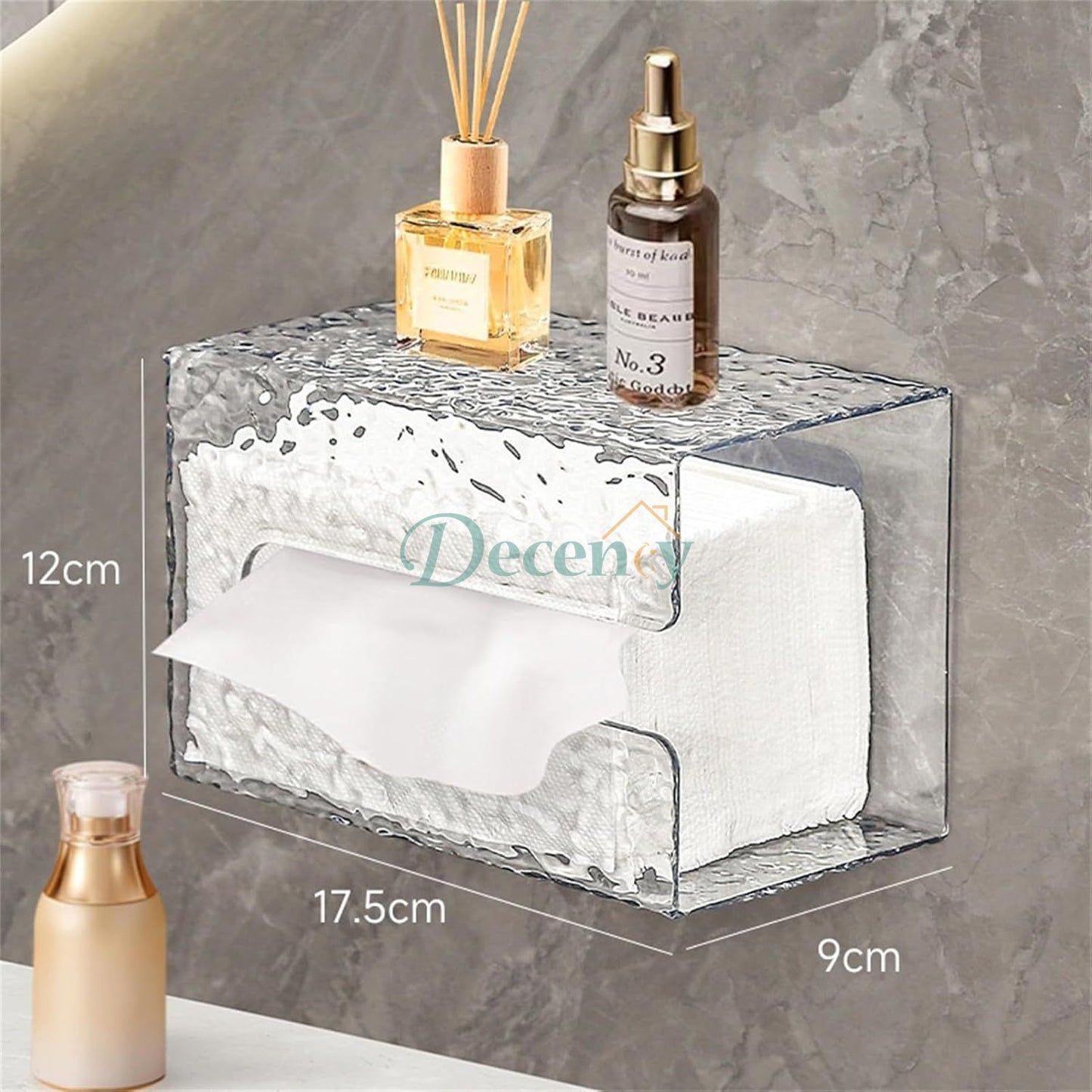 Wall-Mounted Acrylic Tissue Box