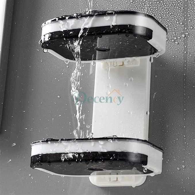 Double Layer Soap Dish With Drain Adhesive Bar