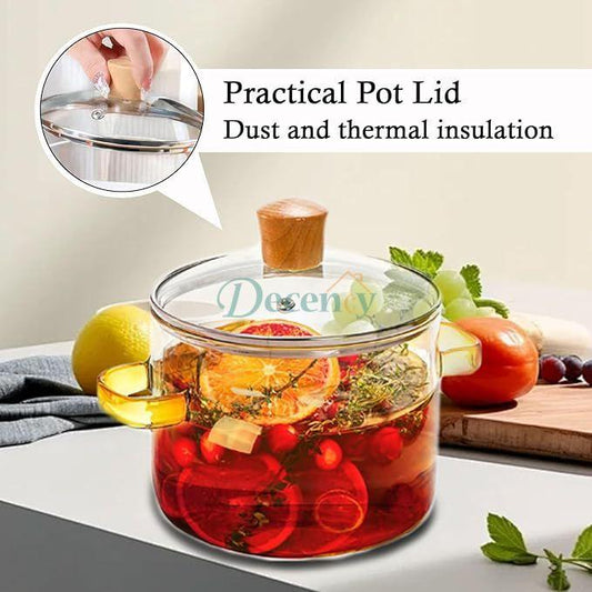 Clear Glass Simmer Pot with Lid 3500ML
