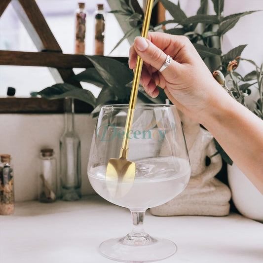 Pack of 3 Stainless Steel 304 Drinking Spoon Straws