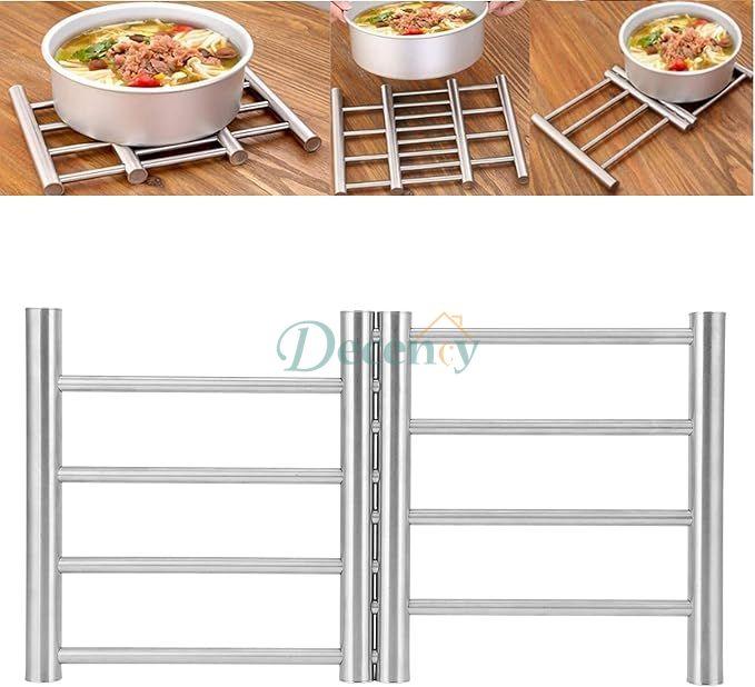 Expandable Hot Pot Rack Stainless Steel Pot Mat