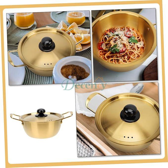 Stainless Steel Golden Cooking Pot (22 CM )