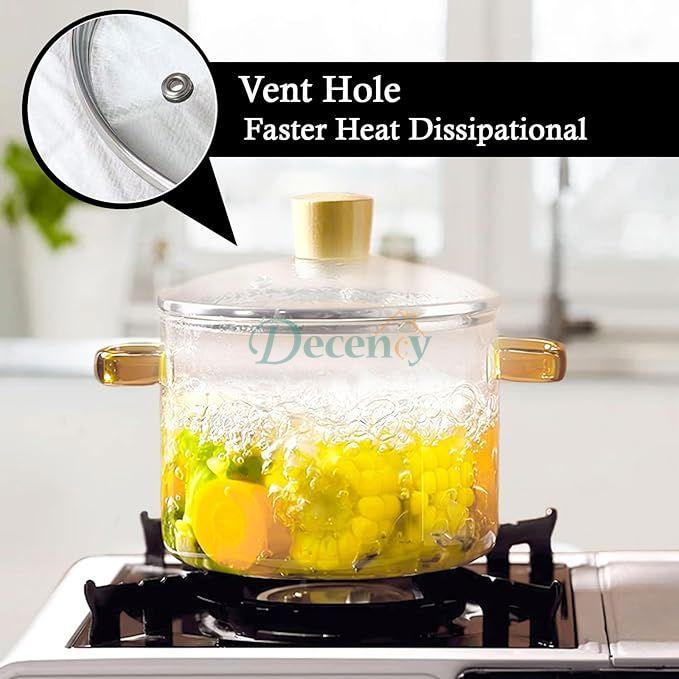 Clear Glass Simmer Pot with Lid 3500ML