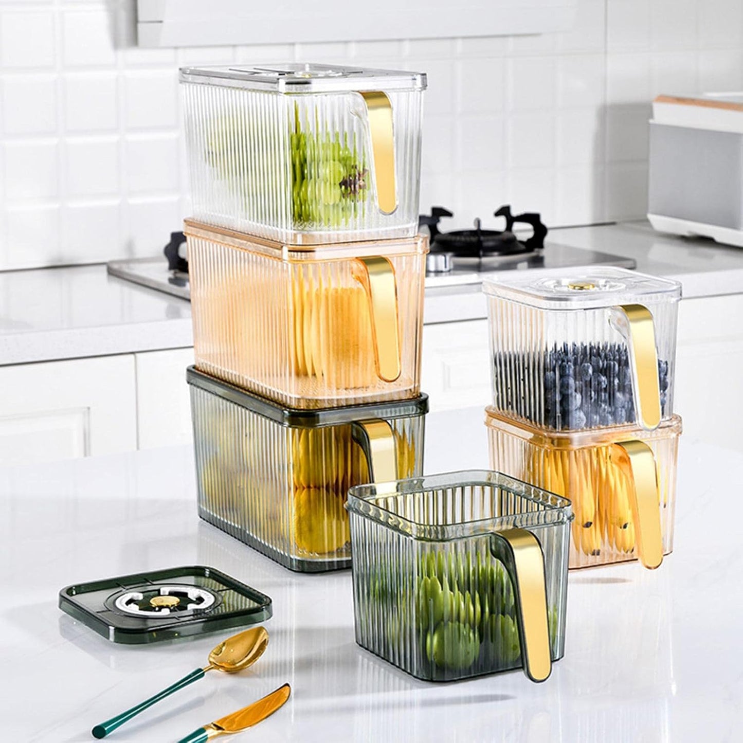 Fridge Organizer Container with Handle
