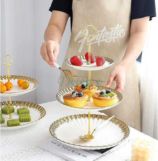 3 Layer, Reusable Round Cake Stand - Fruit Display