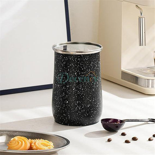 Stainless Steel Coffee Container Sealed Canister with Spoon 1-Pcs