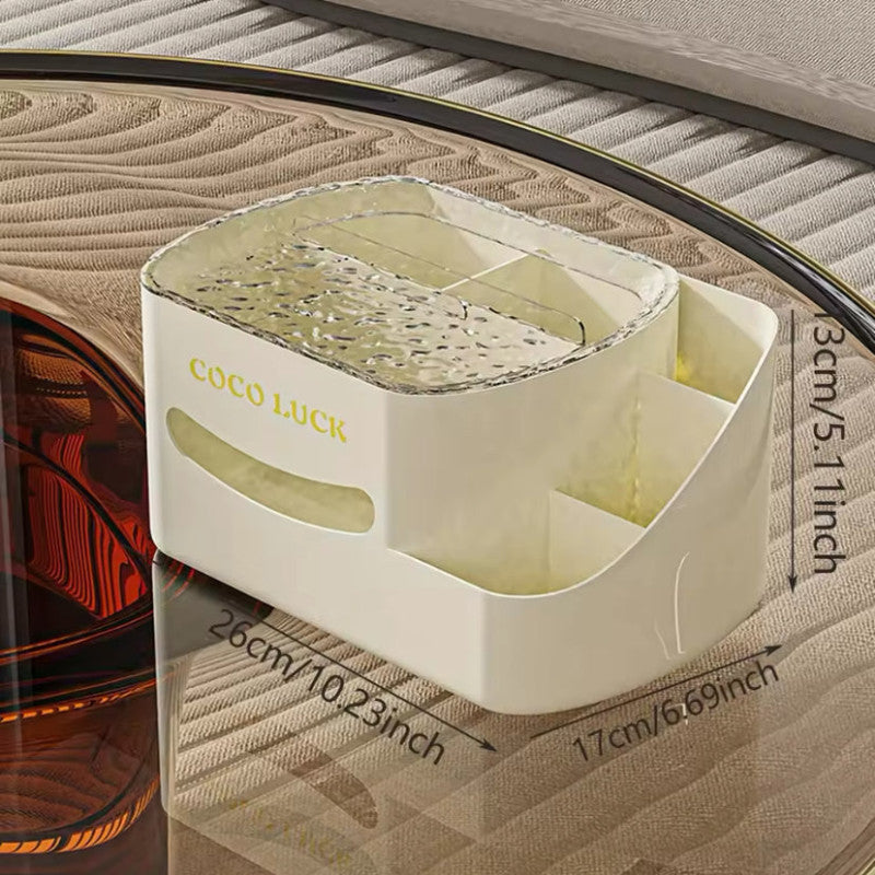 Multifunctional Cosmetic Display Cases with Tissue Box
