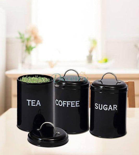 Set Of 3 Coffee Sugar Container Set