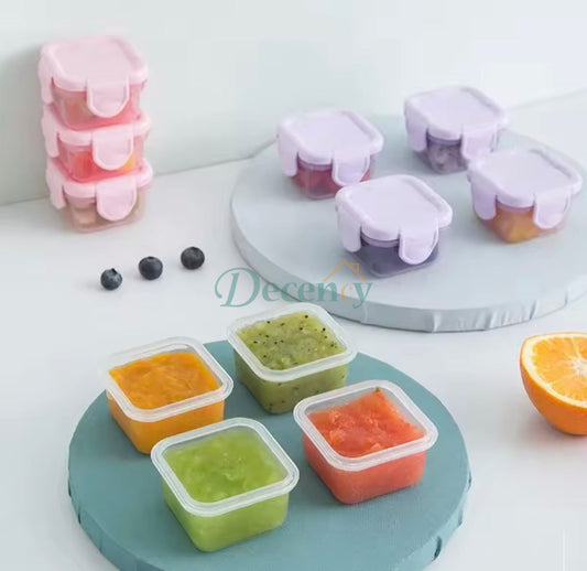 Pack Of 4 Mini Food Grade Sealed Fresh Box, Reusable Bento Lunch Box