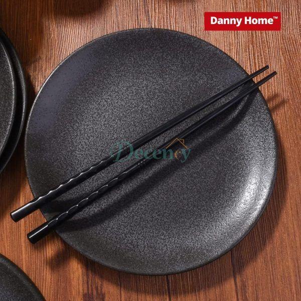 Danny Home Ceramic Black Side Plate 19cm