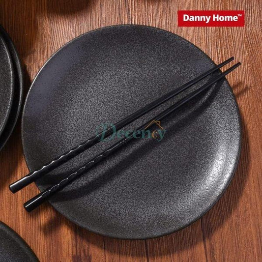 Danny Home Ceramic Black Side Plate 19cm