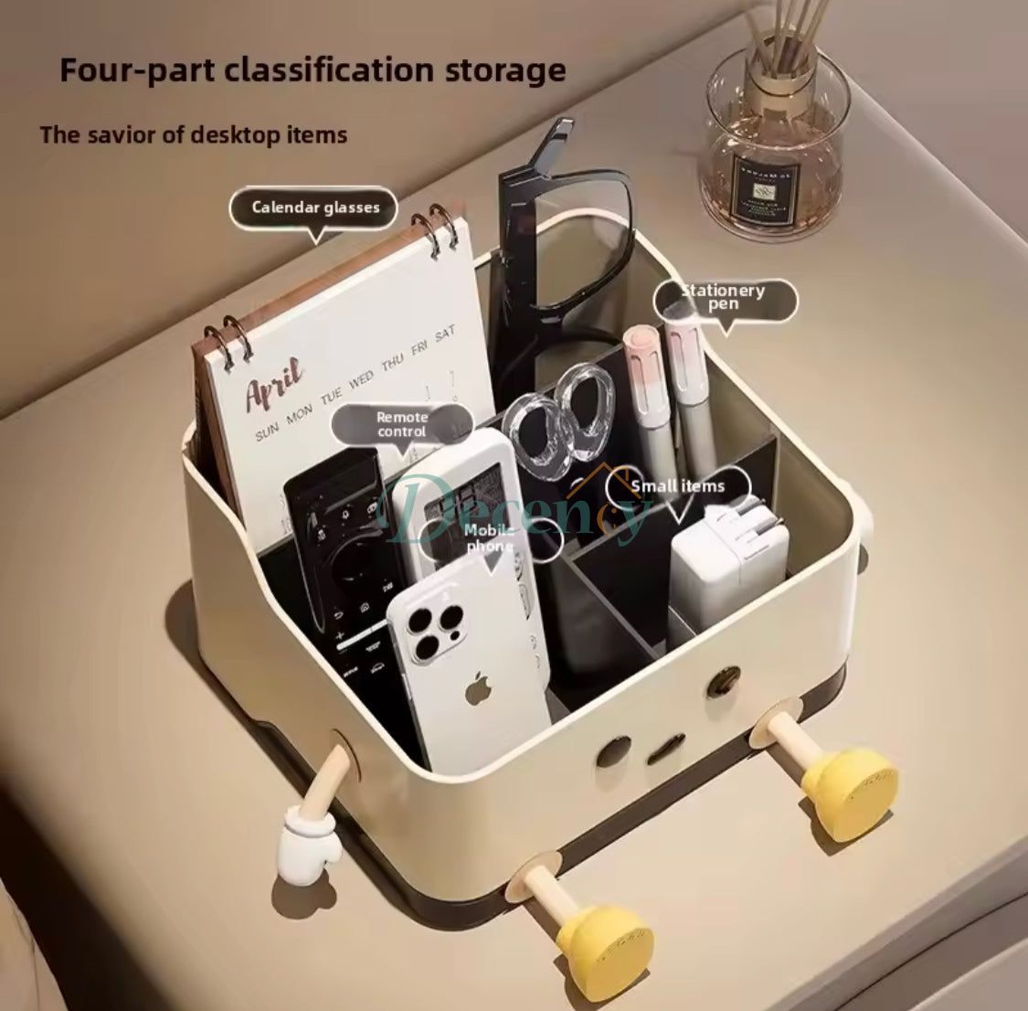 Cute Cartoon Style Desktop Storage Box