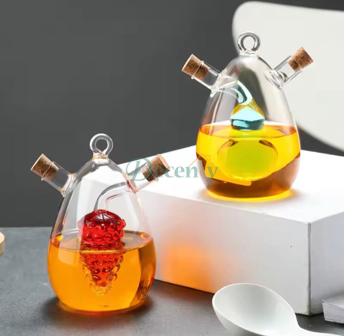 2 In 1 Glass Oil Bottle