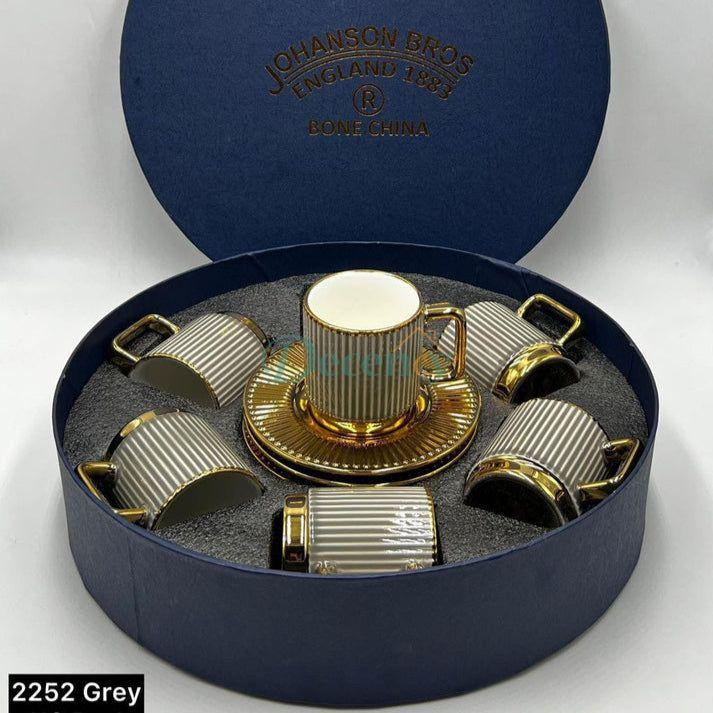 Elegant 12-Piece Cup & Saucer Set (2)